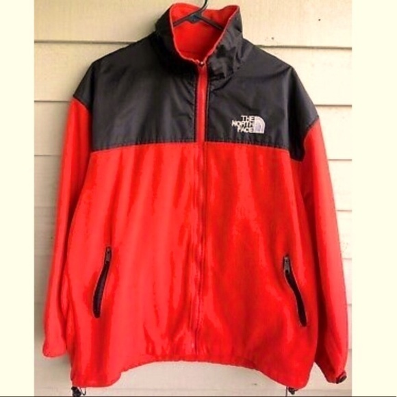 Vintage The North Face Gore Tex fleece men’s red and black liner jacket sz small - Picture 1 of 9